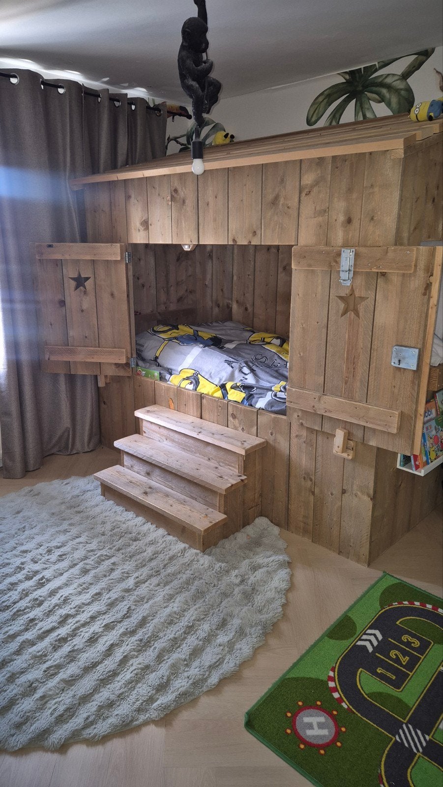 huisjes bed, bedstee,  steigerhouten bed, Ophalen, Gebruikt, Overige typen