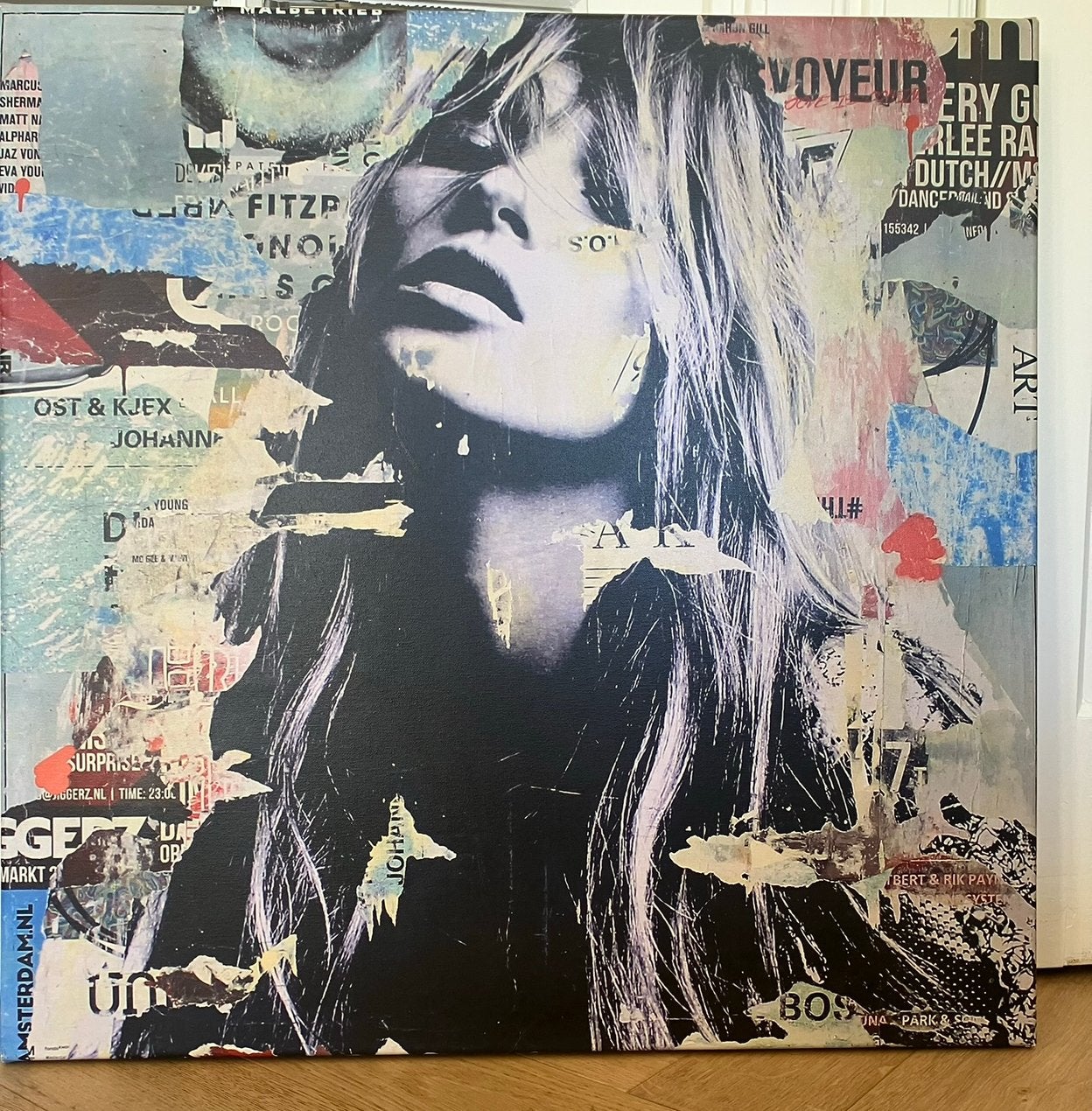 Wall art muurkunst schilderij fashion icon culture kate moss, Ophalen of Verzenden