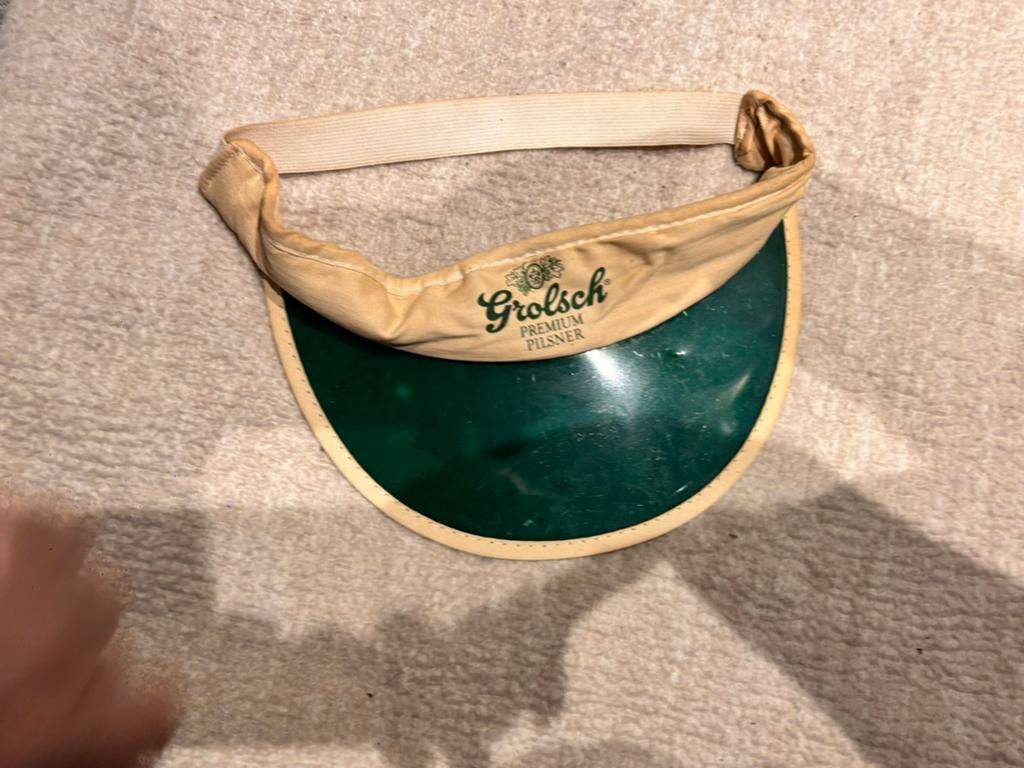 Vintage Grolsch Premium Pilsner Zonneklep, Ophalen of Verzenden, Gebruikt, Kleding, Grolsch