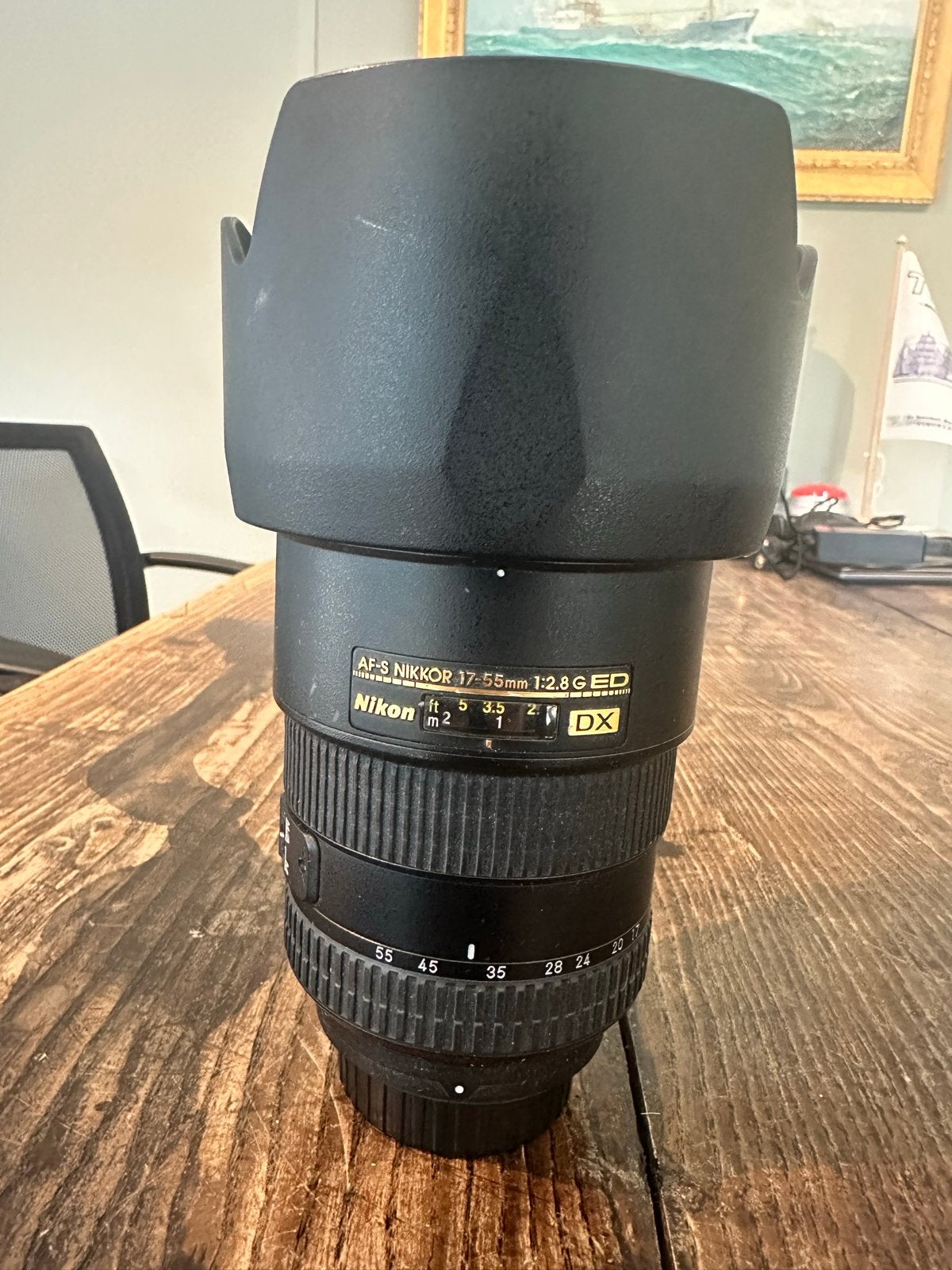 Nikon AF-S Nikkor 17-55mm f/2.8G ED DX met UV-filter, Audio, Tv en Foto, Fotografie | Lenzen en Objectieven, Ophalen, Gebruikt