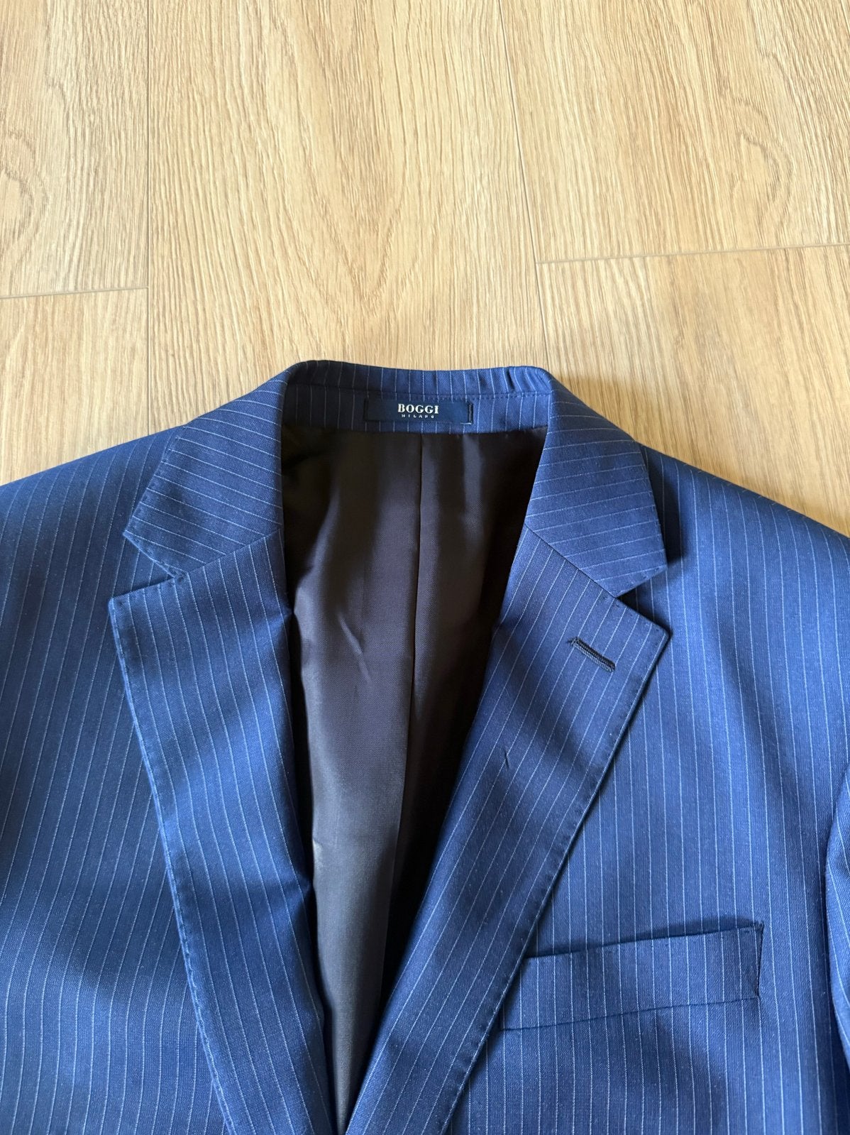 Stijlvol Boggi Milano Pak - Slim Fit - Maat 52/48, Ophalen of Verzenden, Zo goed als nieuw, Maat 52/54 (L), Blauw