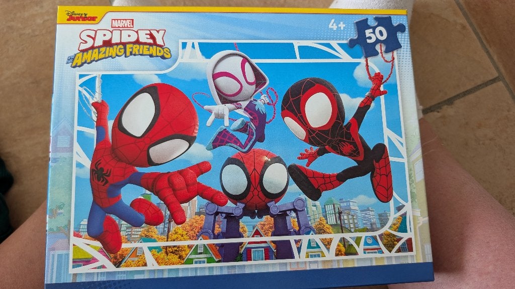 spiderman puzzel, Ophalen of Verzenden, Meer dan 50 stukjes, Zo goed als nieuw