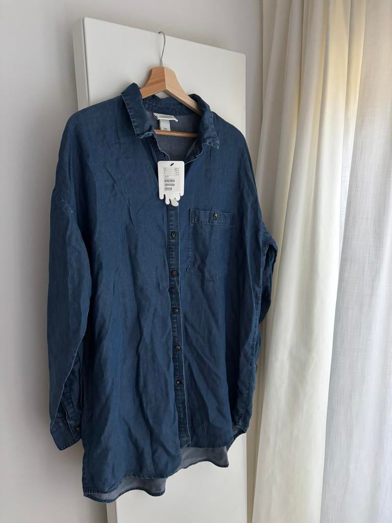 Monki denim tuniek, blauwe overhemd jurk, dress, maat XS/S, Kleding | Dames, Ophalen of Verzenden, Nieuw, Maat 34 (XS) of kleiner