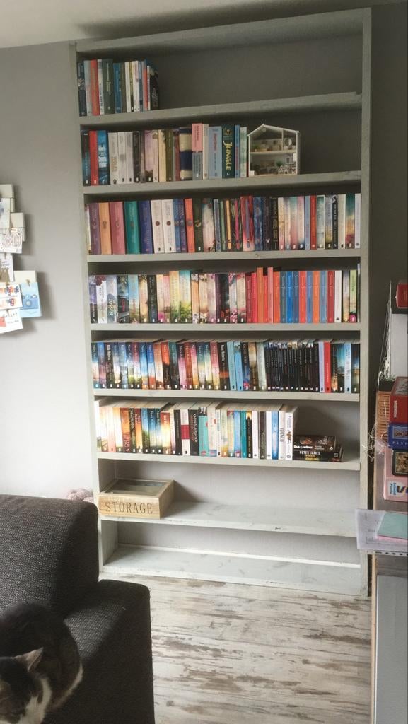 Zelfgemaakte steigerhouten boekenkast - 240x120x30 cm, Ophalen