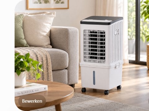 Mobiele luchtkoeler aircooler op wielen, Minder dan 60 m³, Nieuw, 3 snelheden of meer, Ophalen of Verzenden