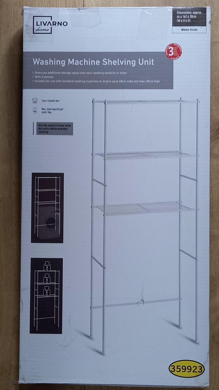 Rek voor wasmachine 66x162x30, Ophalen, Binnendeur, Minder dan 200 cm