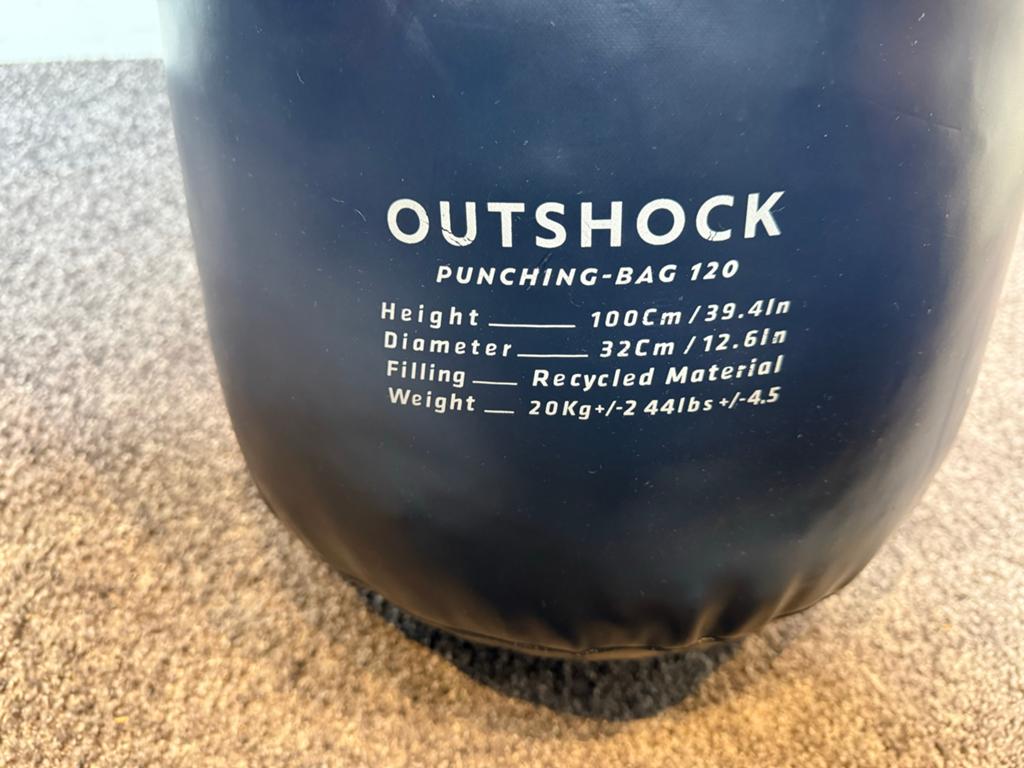 Outshock Boksbal 100cm/20kg - Zo goed als nieuw, Ophalen of Verzenden, Zo goed als nieuw, Bokszak
