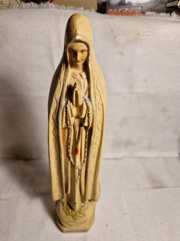 Gipsen beeldje van o.l.v. van Fatima, Ophalen of Verzenden, Gebruikt, Religie