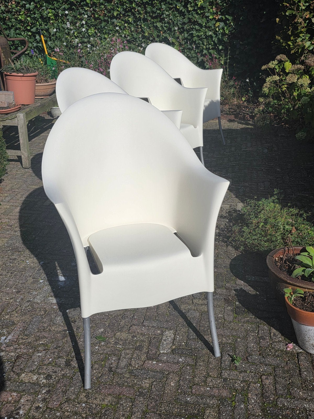 Philippe Starck stoelen Lord Yo Driade wit, Ophalen, Modern design, Wit, Vier