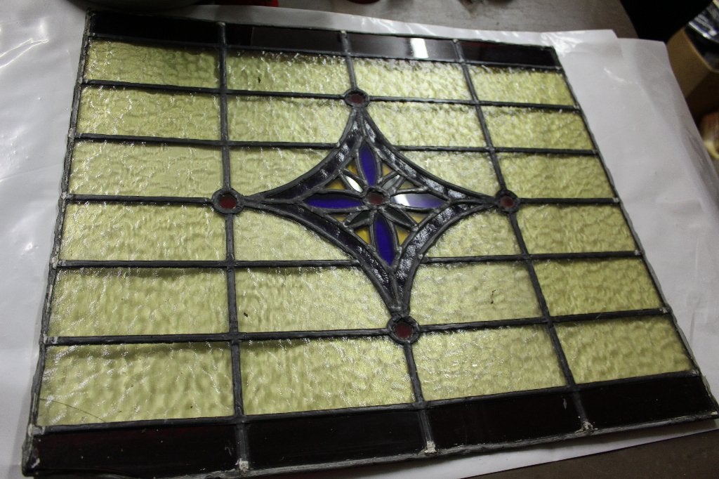 Klassiek glas in lood paneel - restauratie nodig, Ophalen