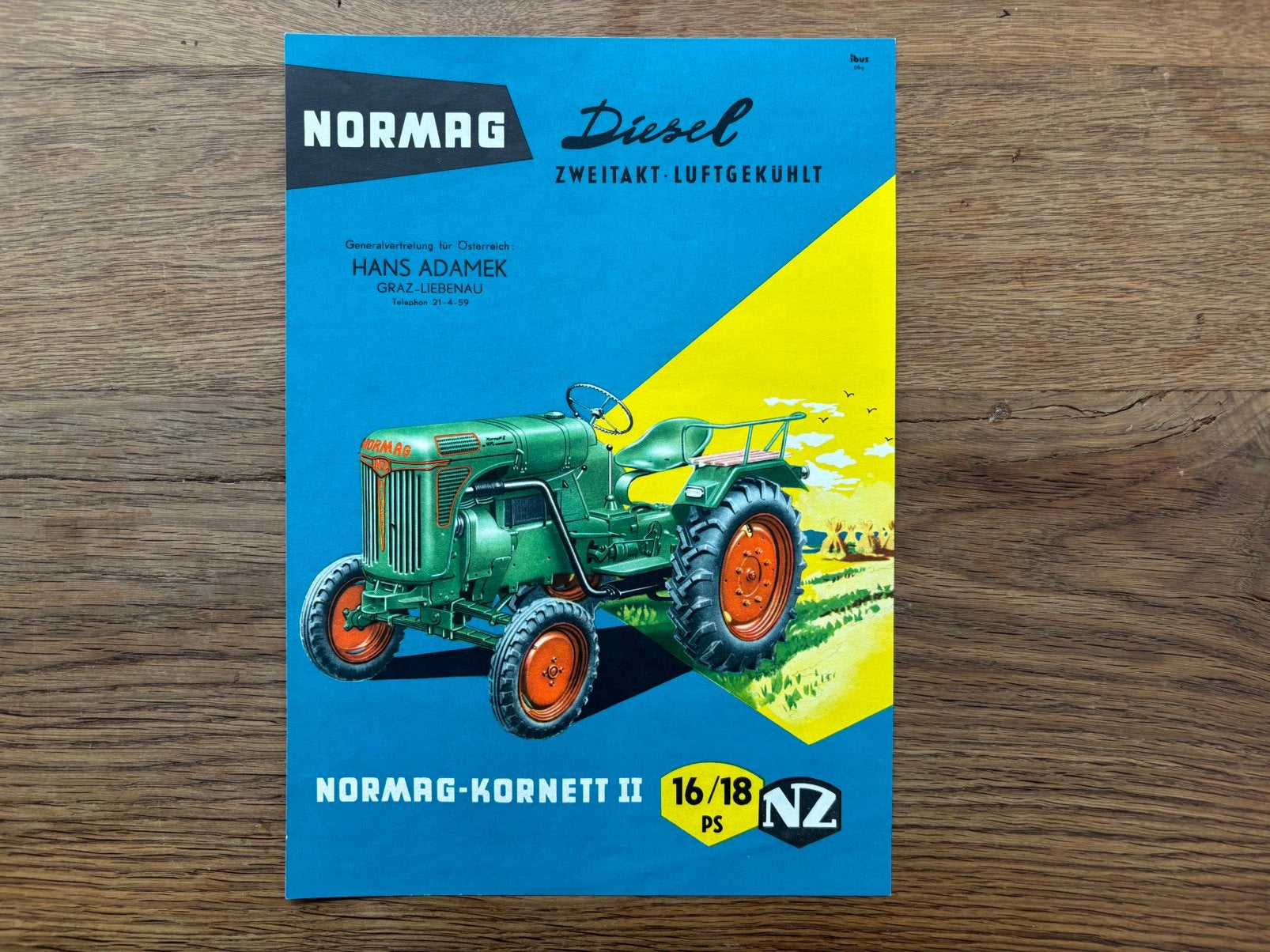 Normag Kornett tractor folder, Ophalen of Verzenden, Gelezen