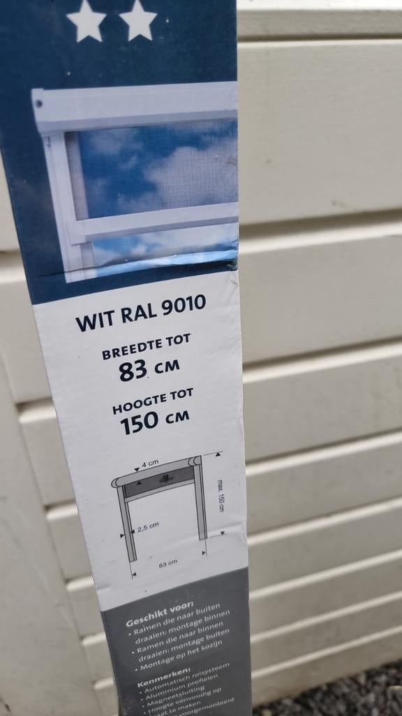 Bruynzeel Rolhor voor ramen - Wit RAL 9010 (83x150 cm) nieuw, Ophalen of Verzenden, Nieuw