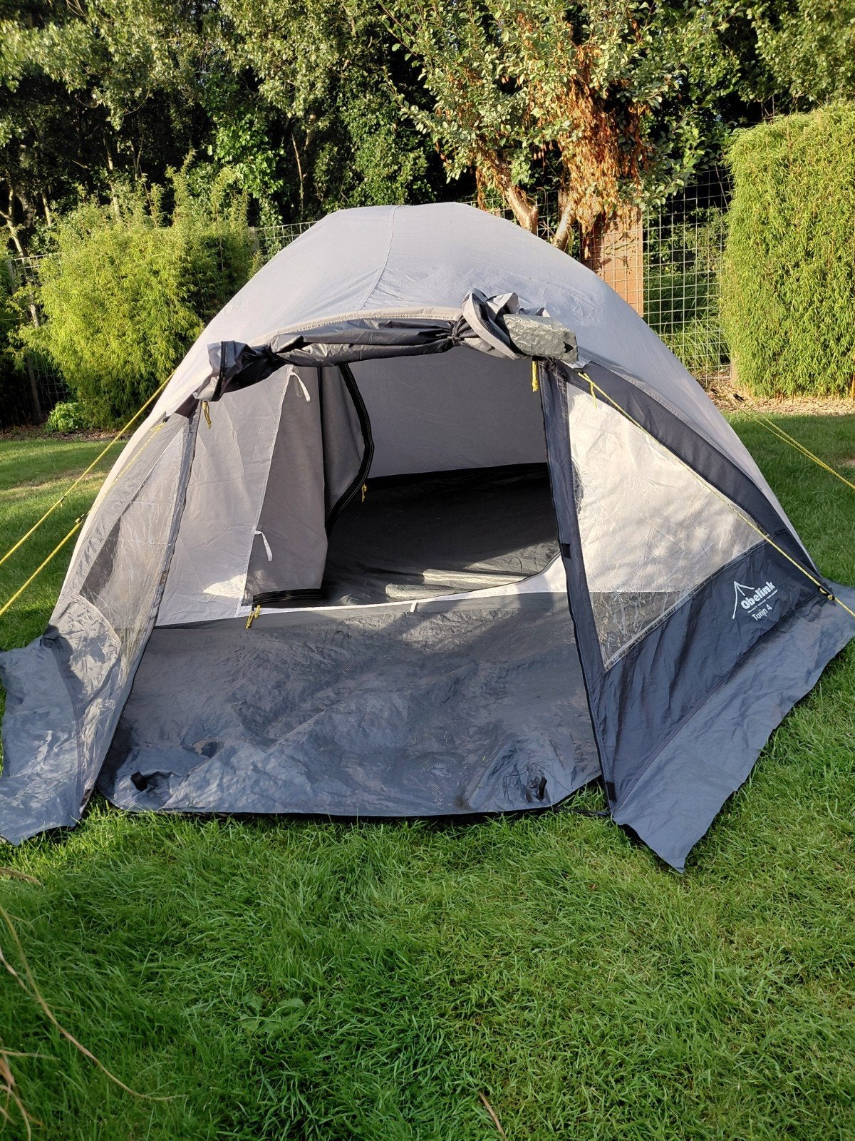 Obelink turijn 4 koepeltent - 2 persoons, Caravans en Kamperen, Tenten, Ophalen, Zo goed als nieuw, Tot en met 2