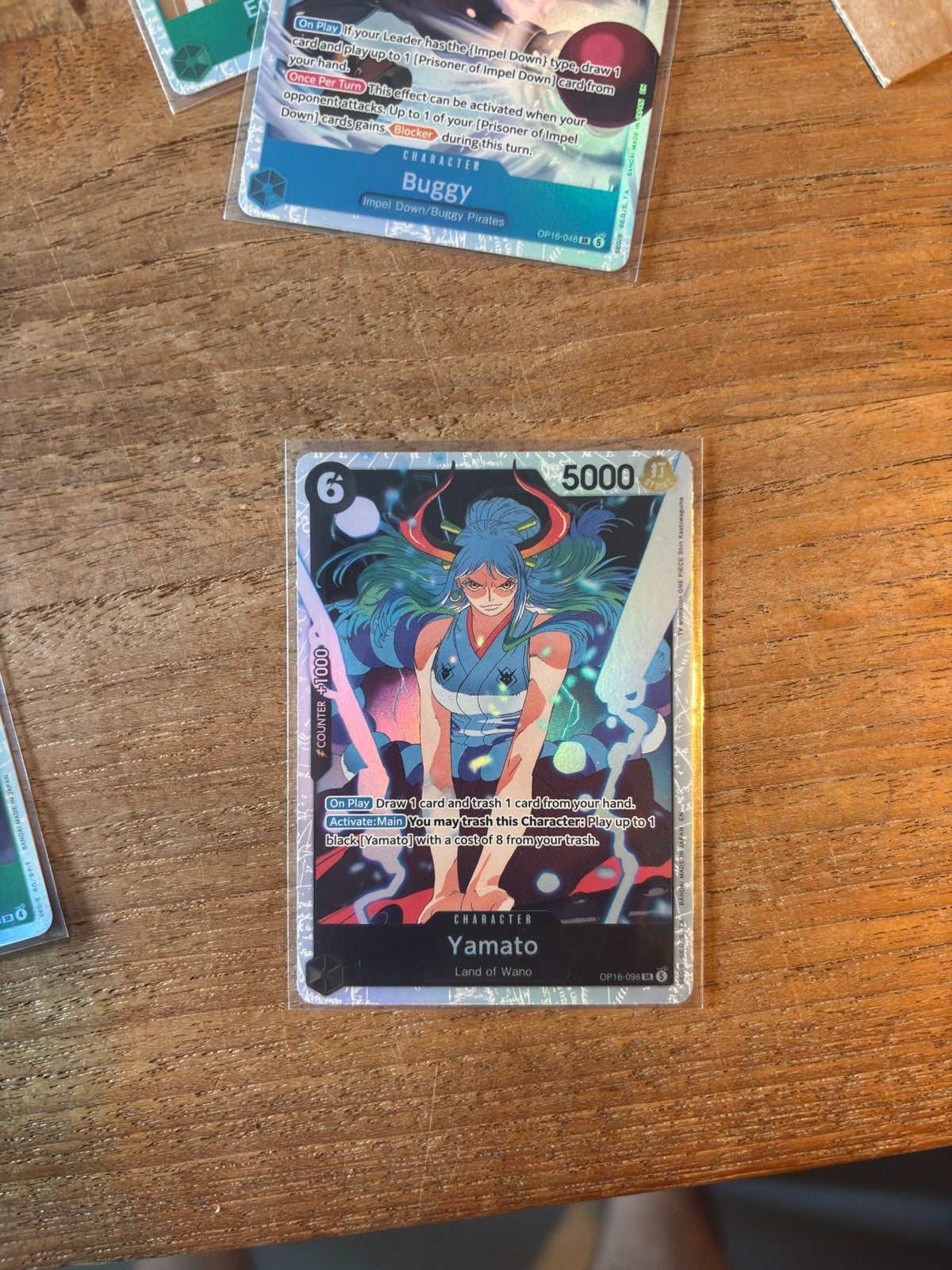 One Piece Card Game Yamato OP01-000 SR, Ophalen of Verzenden, Zo goed als nieuw