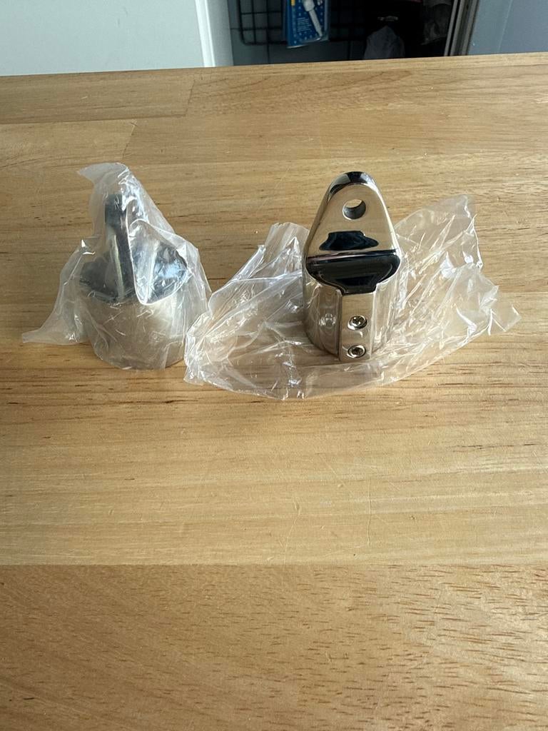 2x RVS Eindstuk voor boot, 25mm buisdiameter, Nieuw, Ophalen of Verzenden, Nieuw, Overige typen