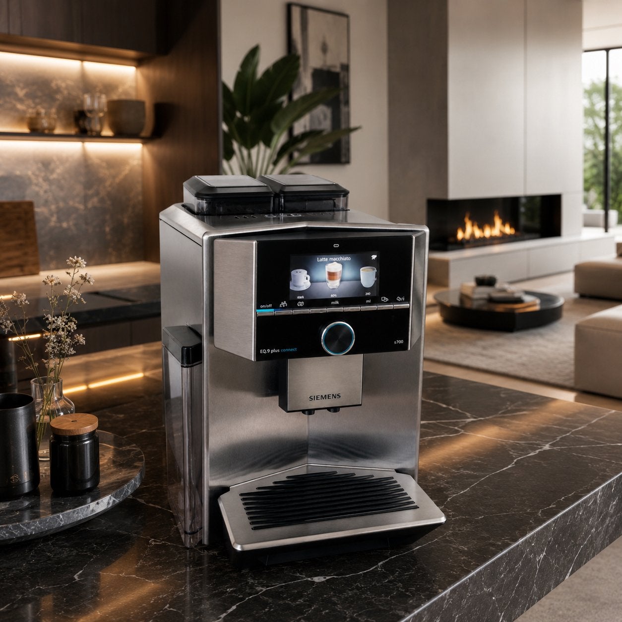 Siemens EQ.9 plus connect S700 volautomatische koffiemachine, Witgoed en Apparatuur, Ophalen, Afneembaar waterreservoir, 10 kopjes of meer