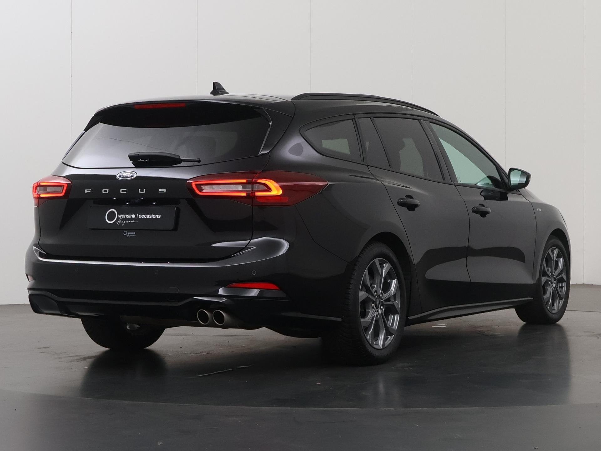 Ford Focus 1.0 EcoBoost Hybrid ST Line X | Trekhaak Afneemba, Auto's, Ford, Stof, Gebruikt, Automatische klimaatregeling, Zwart