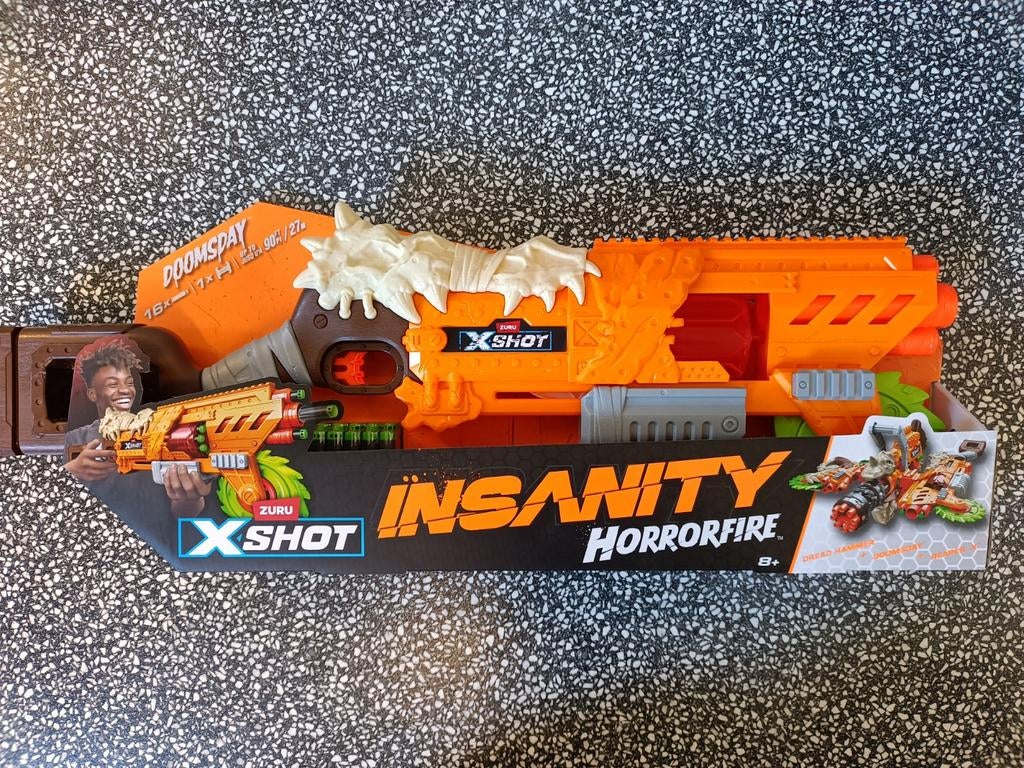 Zuru X shot insanity horrorfire doomsday nerf, Ophalen of Verzenden, Nieuw
