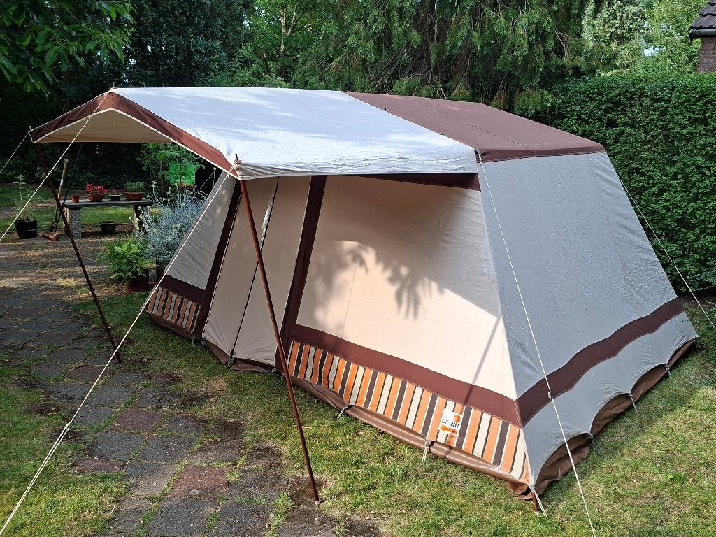 Degelijke 4 persoons canvas bungalowtent I.z.g.st., Ophalen, Gebruikt, Tot en met 4