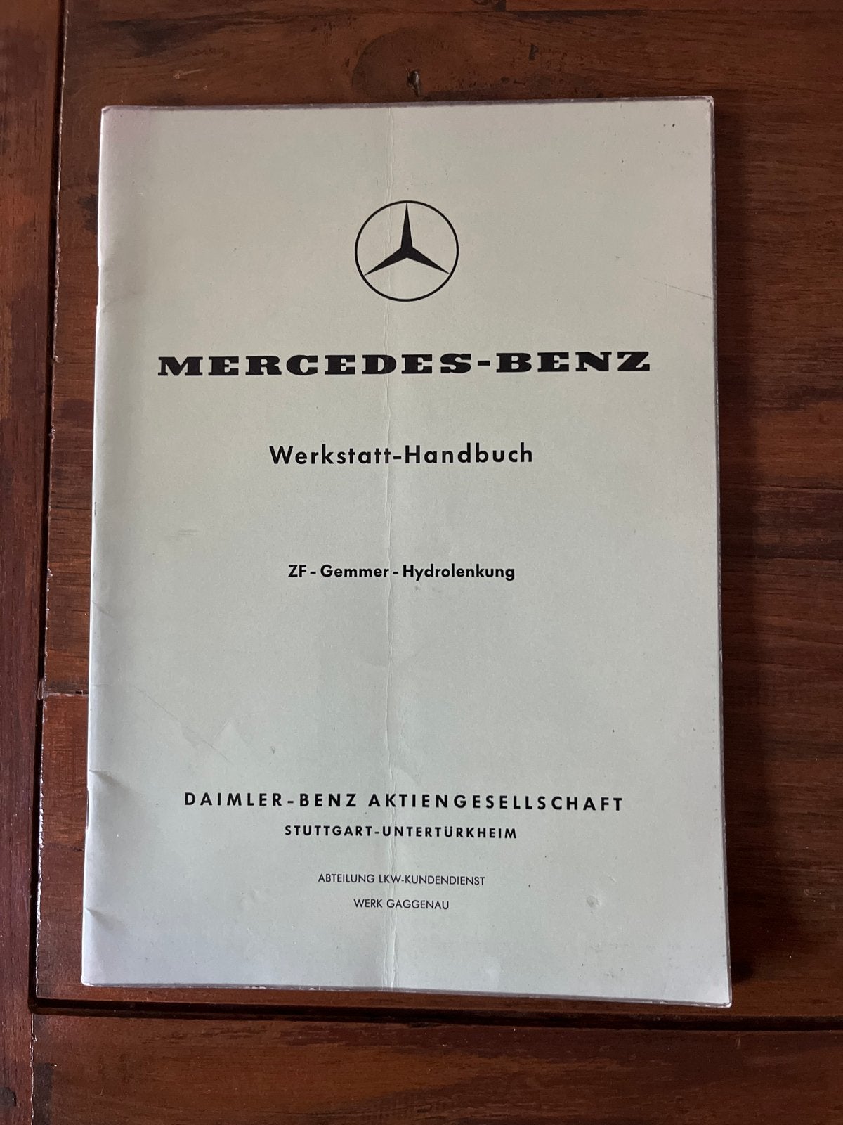 Mercedes-Benz Werkstatt-Handbuch ZF-Gemmer-Hydrolenkung, Ophalen of Verzenden, Gelezen, Mercedes