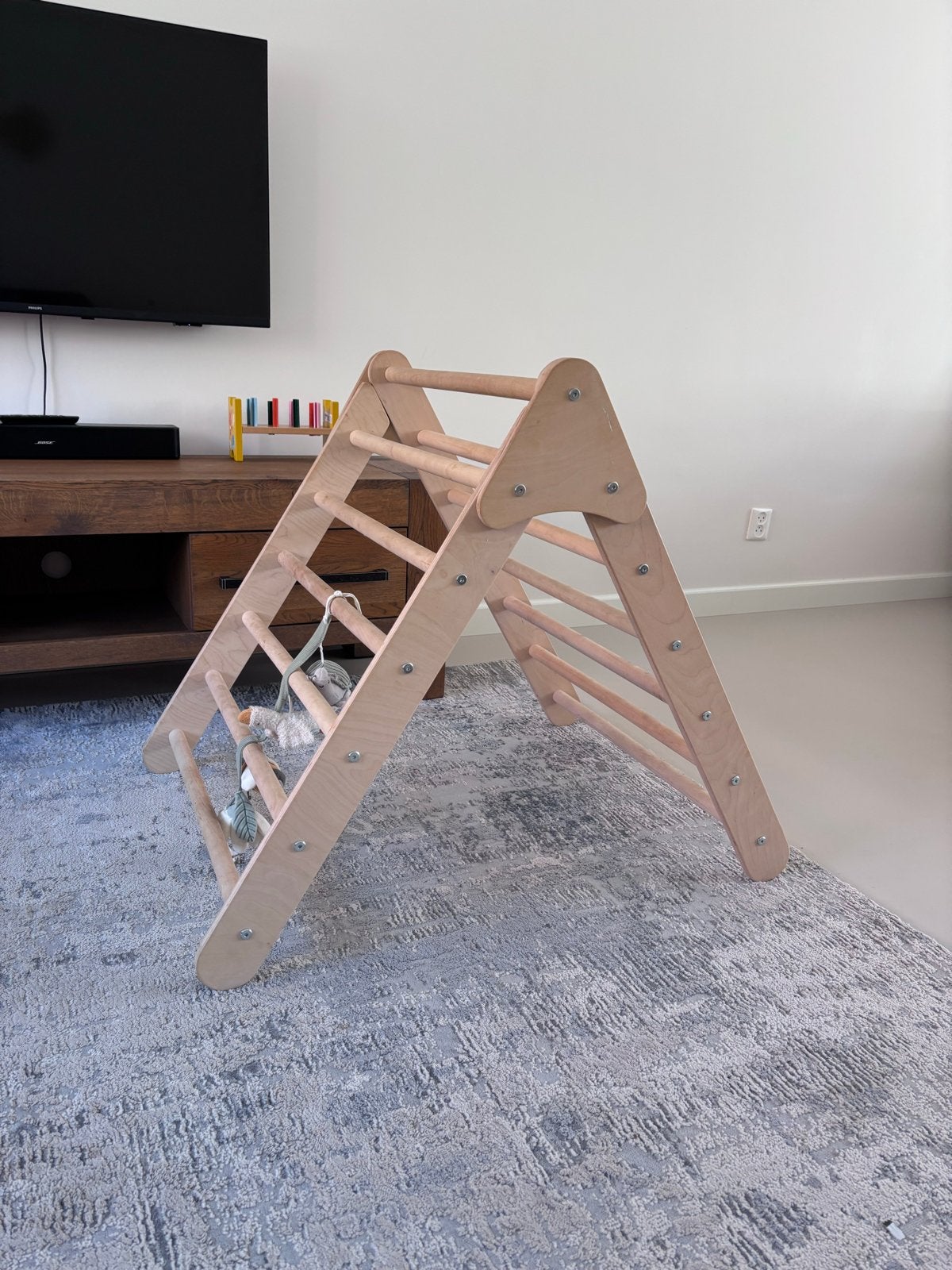 Houten klimrek inclusief glijbaan, Ophalen, Zo goed als nieuw, Glijbaan