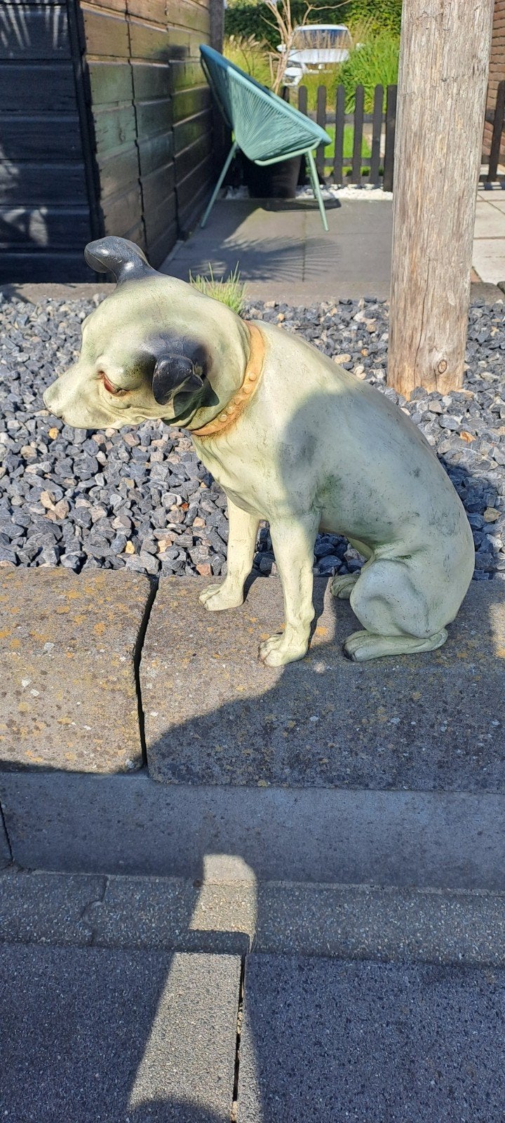 His Master's Voice Nipper hond beeld 37 cm hoog, Antiek en Kunst, Ophalen of Verzenden