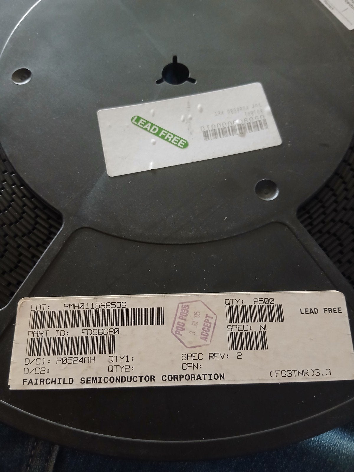 Fairchild Semiconductor FDS6680 Lead-Free, Ophalen, Nieuw
