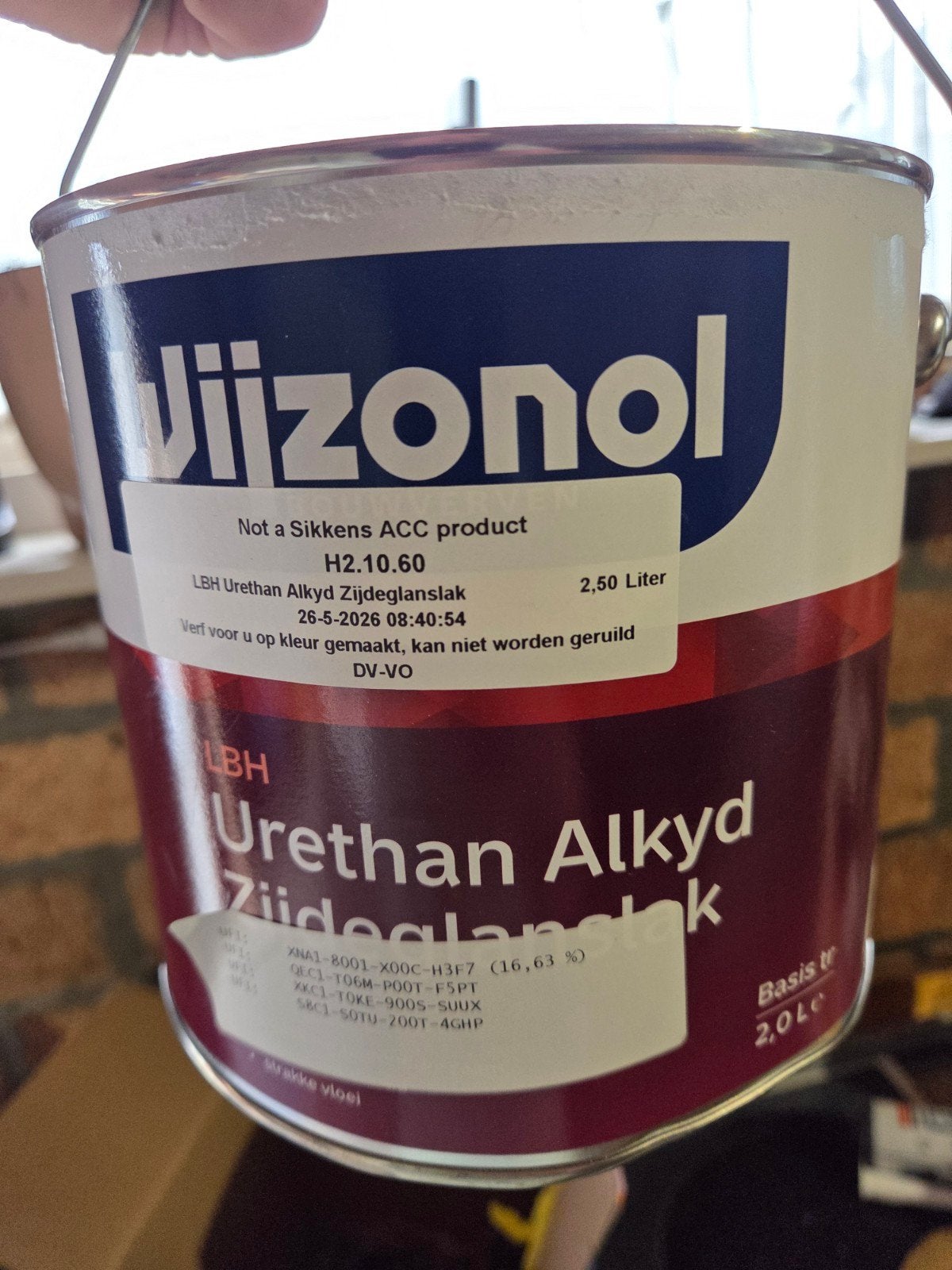 Nieuwe pot grijze verf 2.5l, Doe-het-zelf en Verbouw, Verf, Beits en Lak, Ophalen of Verzenden, Nieuw, Grijs