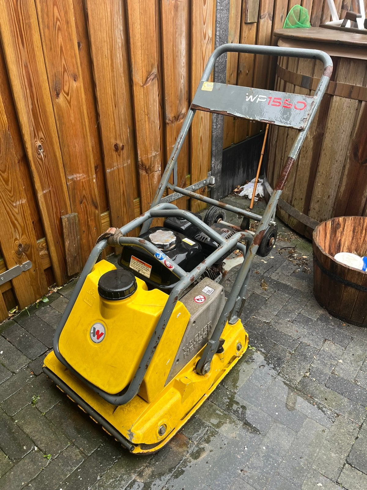 Wacker neuson WP 1550 trilplaat, Ophalen, Gebruikt