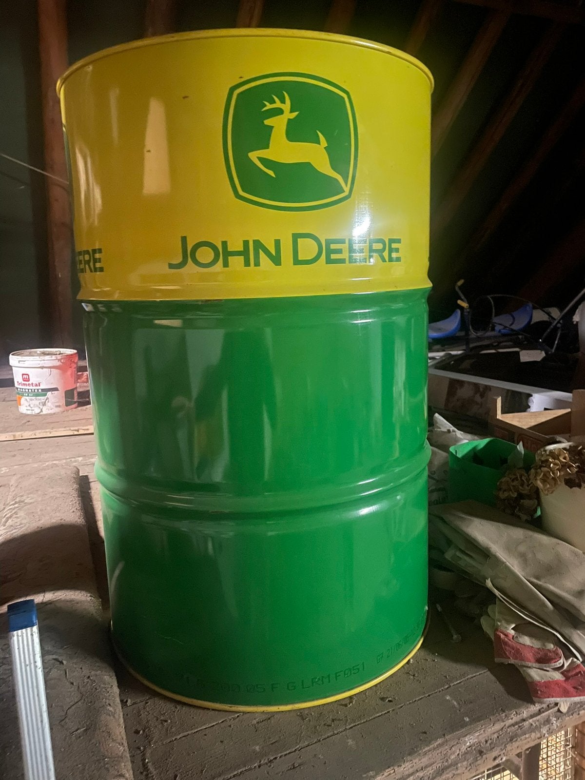 John deere oliedrum / olievat voor Reklame of decoratie, Ophalen