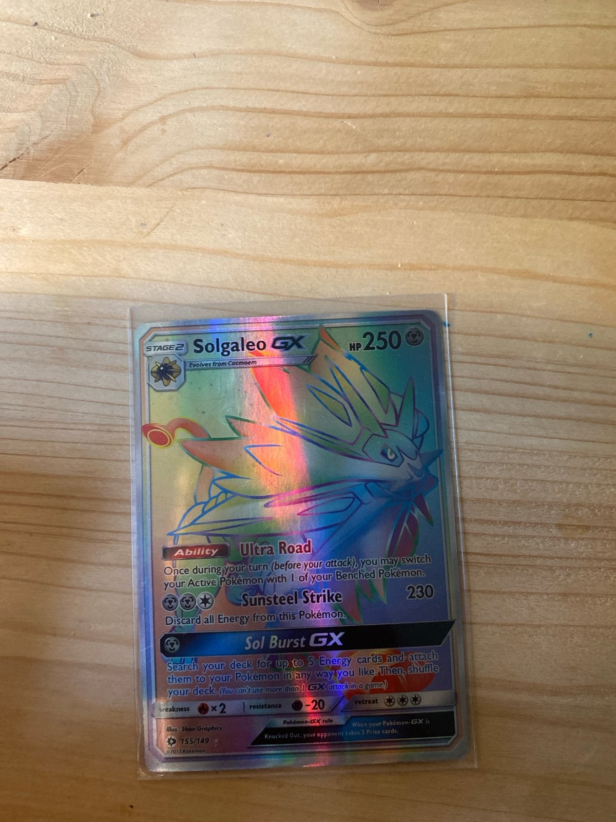 Shiny Solgaleo GX Pokémon Kaart - Zeer Zeldzaam & Nieuw, Ophalen of Verzenden, Nieuw, Losse kaart, Foil