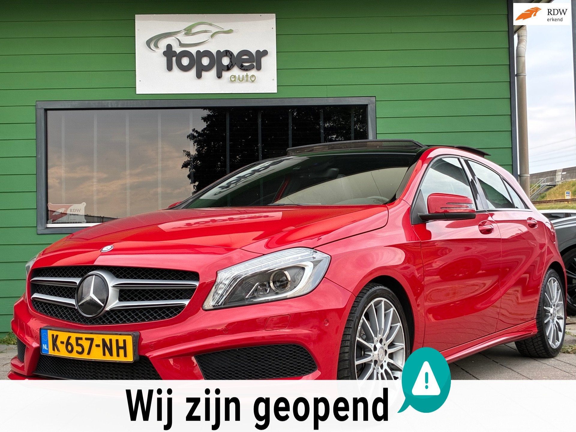 Mercedes-Benz A-klasse 200 Ambition|AMG|Automaat|Panoramadak, Auto's, Mercedes-Benz, Gebruikt, Bedrijf, 695 kg, A-Klasse