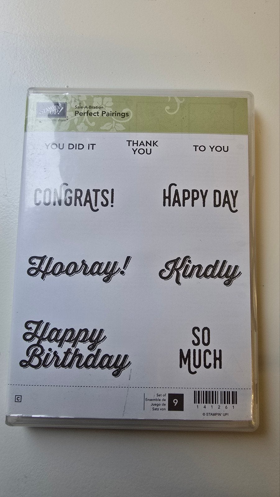 Stampin up stempelset perfect pairings, Hobby en Vrije tijd, Ophalen of Verzenden, Gebruikt