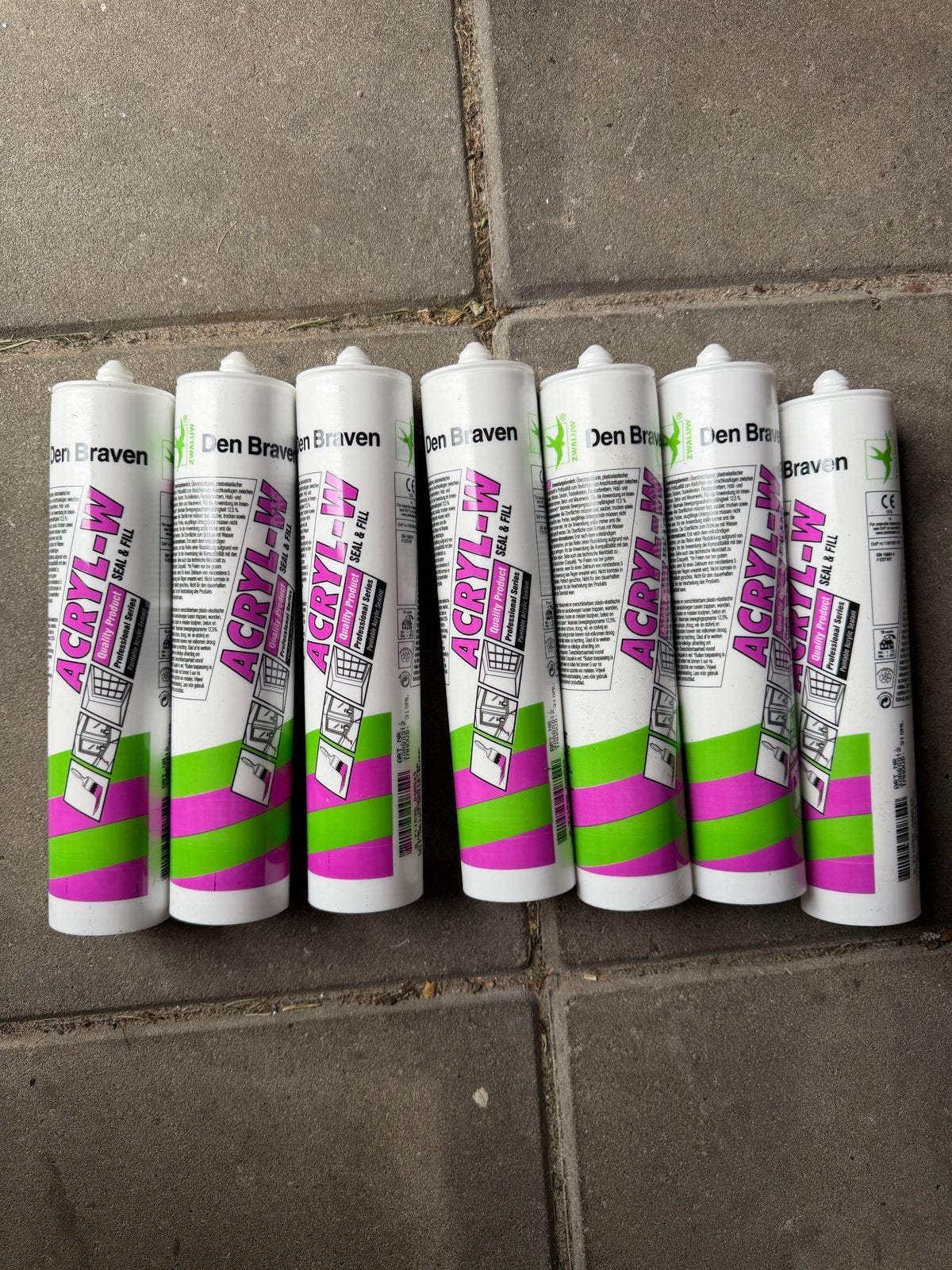 Den Braven Acryl-W acrylaatkit – 7 kokers – wit, Ophalen of Verzenden, Nieuw