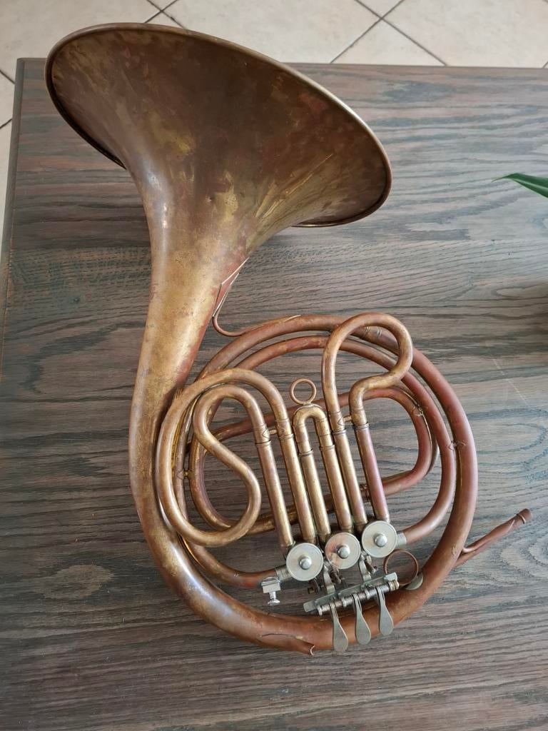 Franse Hoorn Lignatone - Vintage Koperinstrument, Ophalen of Verzenden, Gebruikt