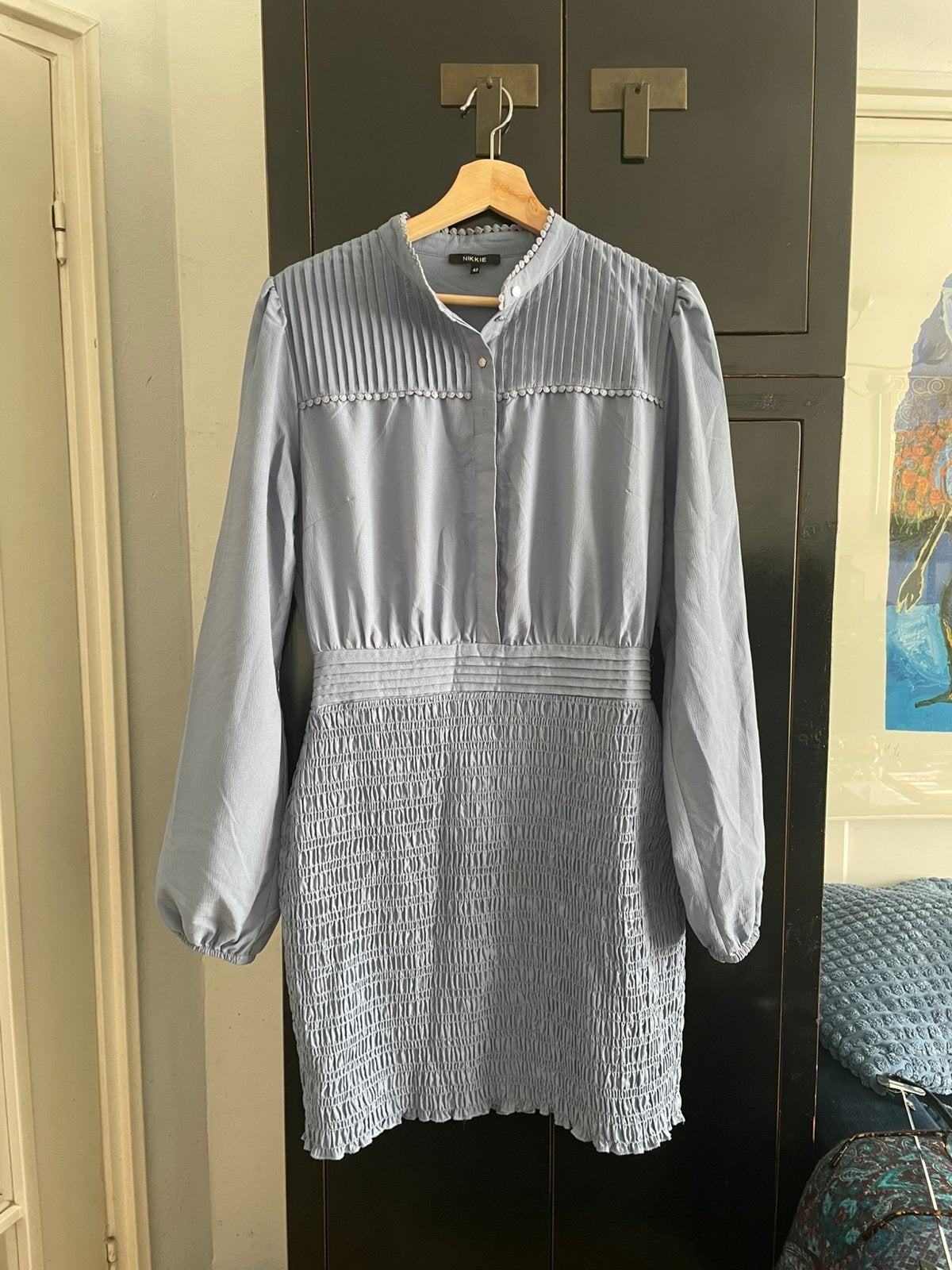 Nikkie jurk nieuw lichtblauw maat 42, Kleding | Dames, Blauw, Maat 42/44 (L), Ophalen of Verzenden, Zo goed als nieuw