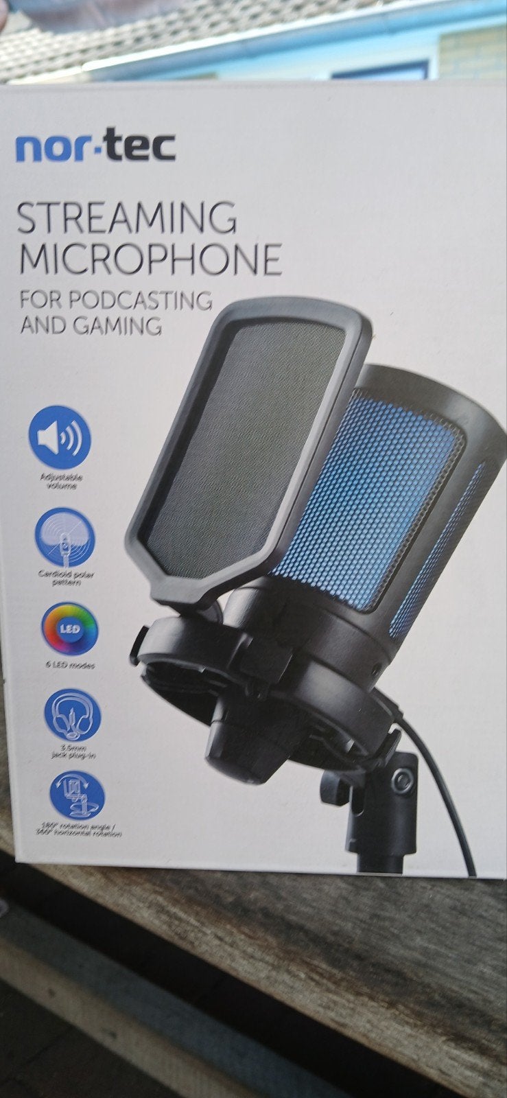 Nor-Tec Streaming Microfoon voor Gaming en Podcast, Muziek en Instrumenten, Ophalen of Verzenden, Nieuw, Studiomicrofoon