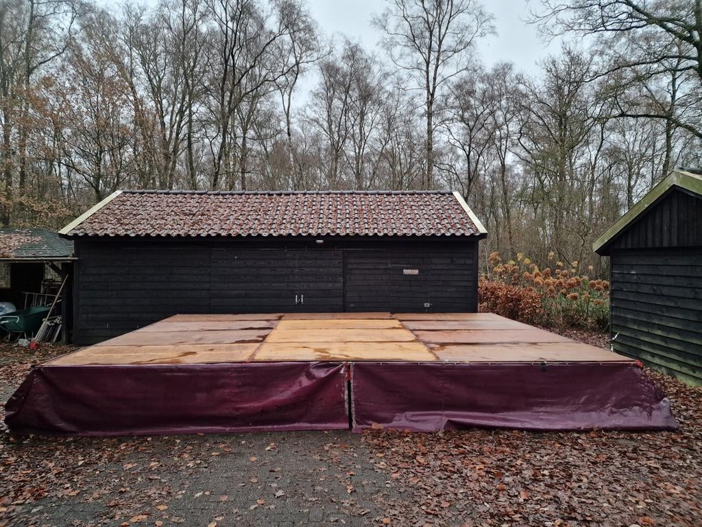 Compleet mobiel podium 7  5 meter met aanhanger, Ophalen of Verzenden