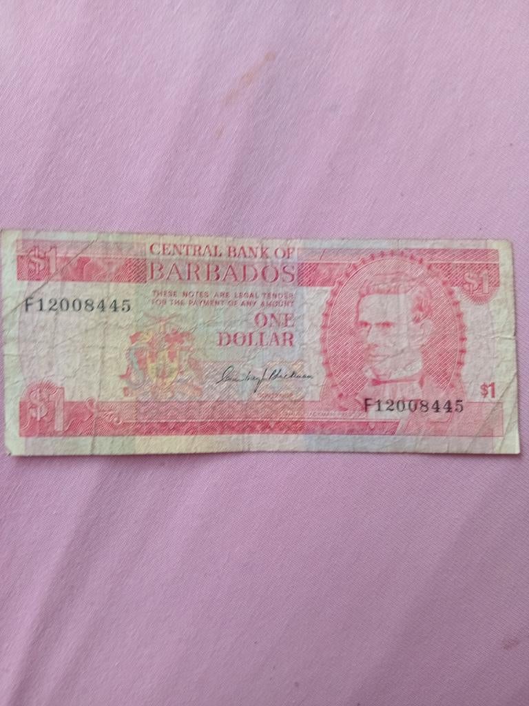 Barbados 1 Dollar biljet - Oude valuta, Ophalen of Verzenden, Noord-Amerika, Los biljet
