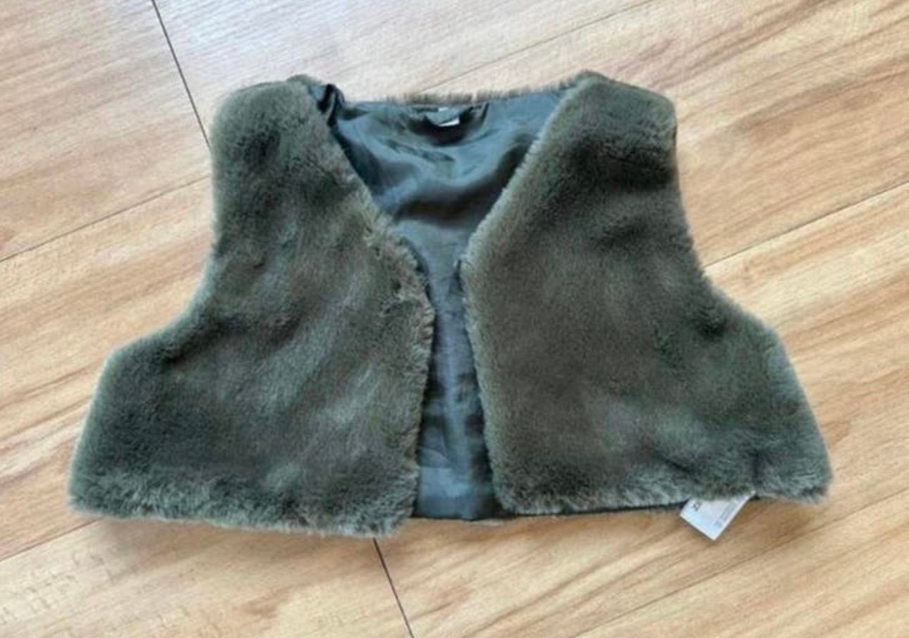 Donkergroene bodywarmer met knoopje - maat 92, Ophalen of Verzenden, Zo goed als nieuw, Meisje, Jas