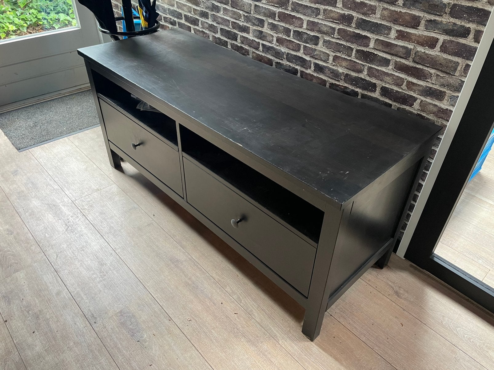 Ikea Hemnes Tv meubel, Ophalen, Gebruikt, 100 tot 150 cm, Minder dan 100 cm