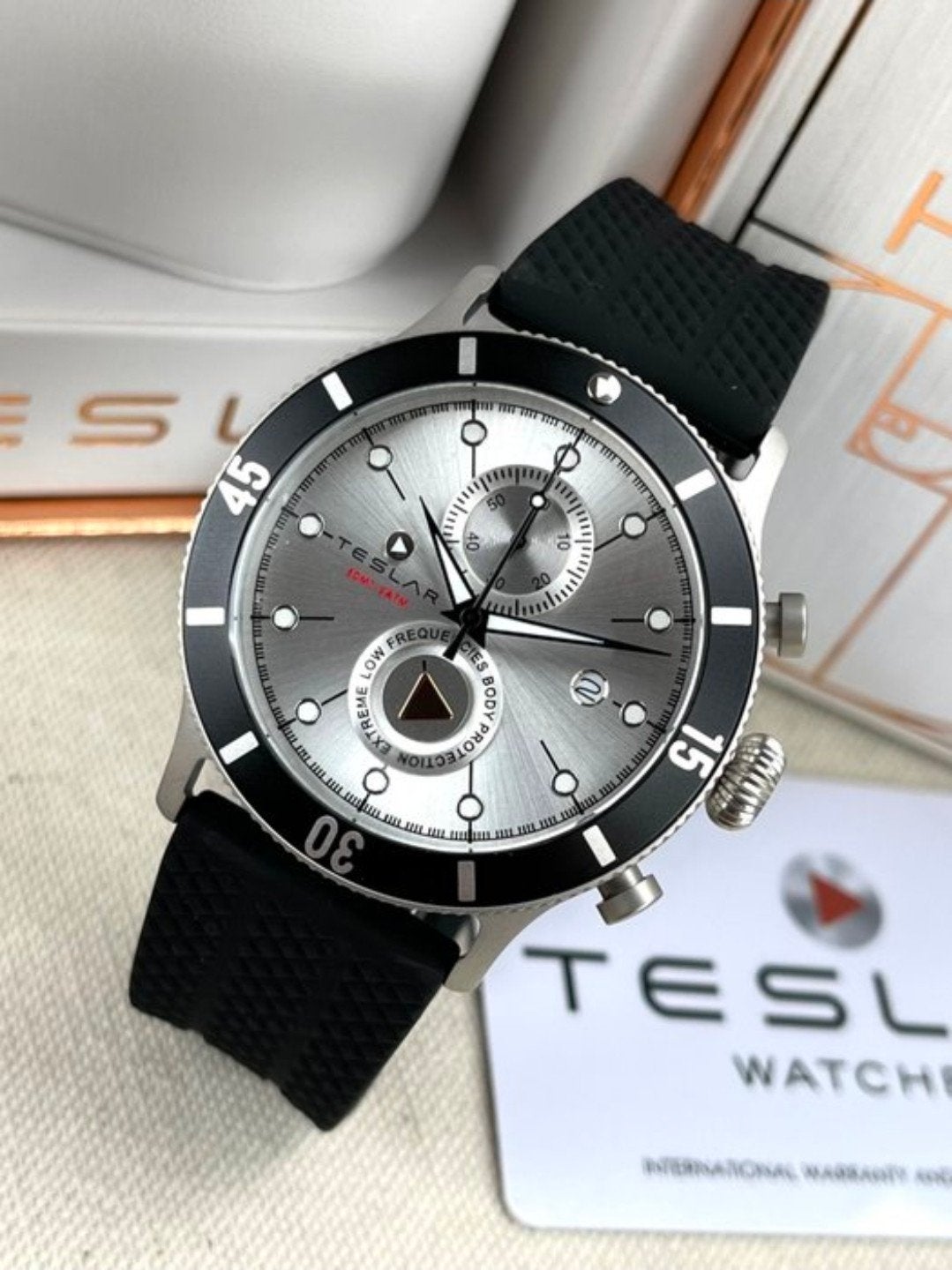 Teslar Re-Balance T-10 Chronograph TW-037 - Nieuwstaat, Overige merken, Staal, Polshorloge, Overige materialen