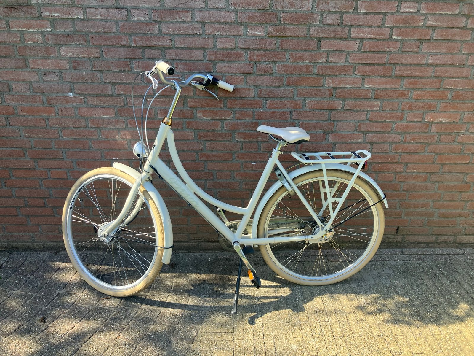 Damesfiets - Crème Witte Stadsfiets met trommelremmen, Velgrem, 50 tot 53 cm, Ophalen, Overige merken