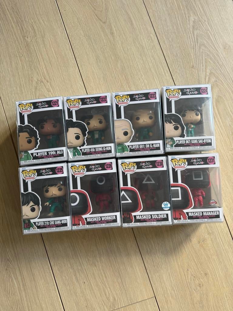 Complete Funko Pop! Squid Game Collectie (8 Figuren), Ophalen of Verzenden, Zo goed als nieuw