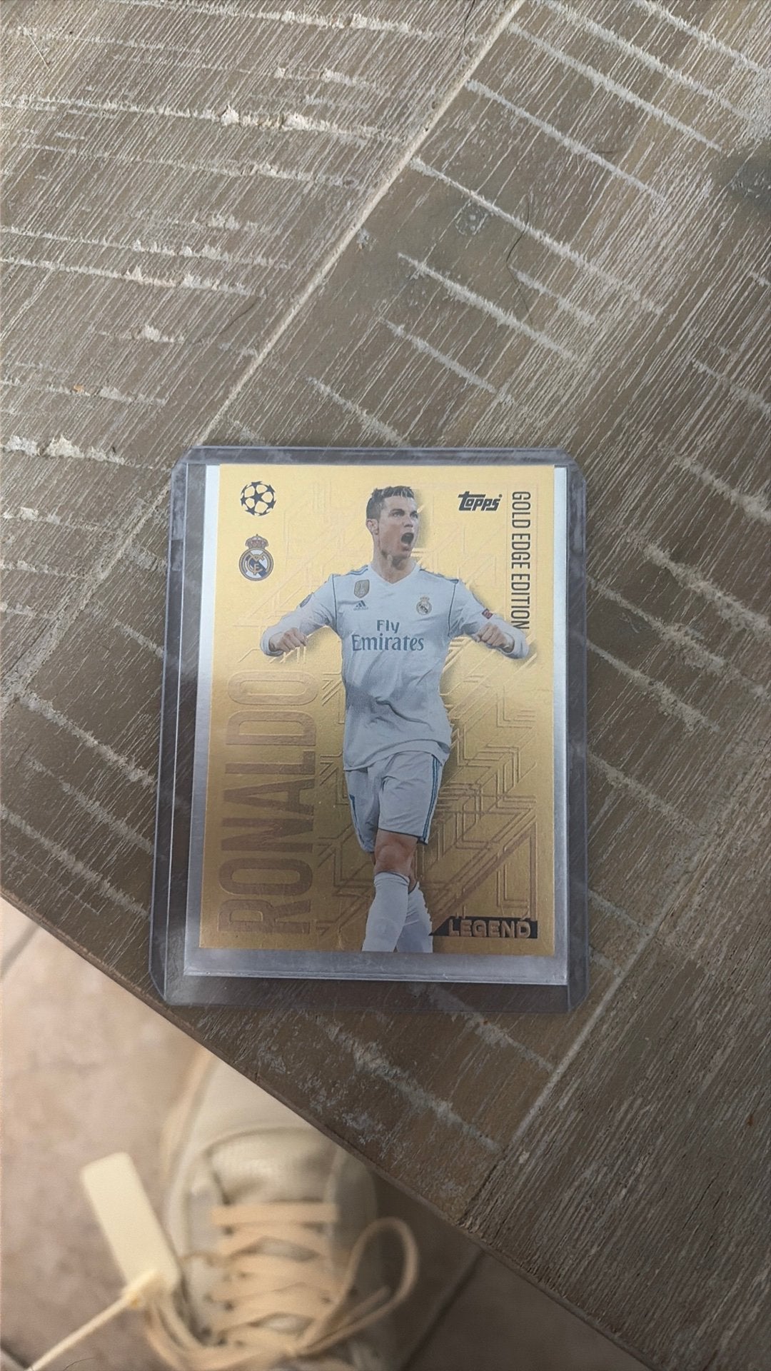 Cristiano ronaldo gold edition match attax, Hobby en Vrije tijd, Stickers en Plaatjes, Ophalen, Zo goed als nieuw, Plaatje