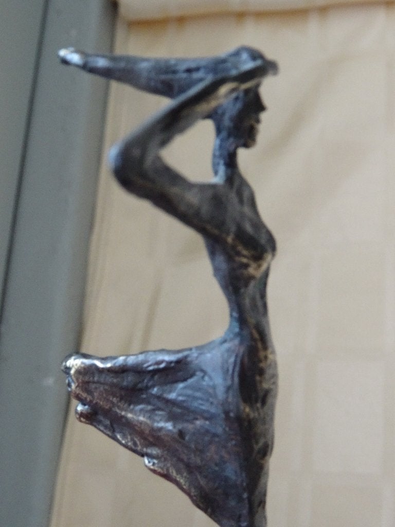 brons beeld Corry Ammerlaan sculptuur vrouw bronzen beeldje, Minder dan 20 cm, Ophalen of Verzenden, Brons, Beeld