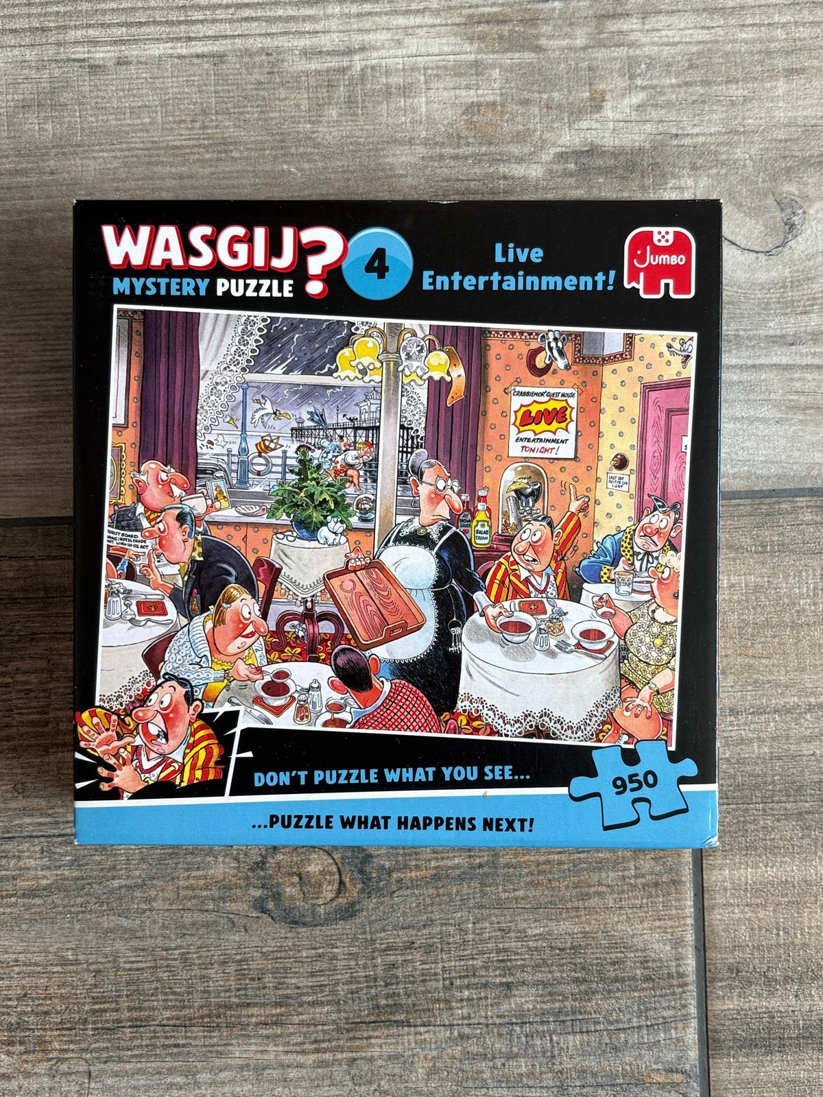 Wasgij. Mystery Puzzel 4, Ophalen of Verzenden, 500 t/m 1500 stukjes, Zo goed als nieuw, Legpuzzel