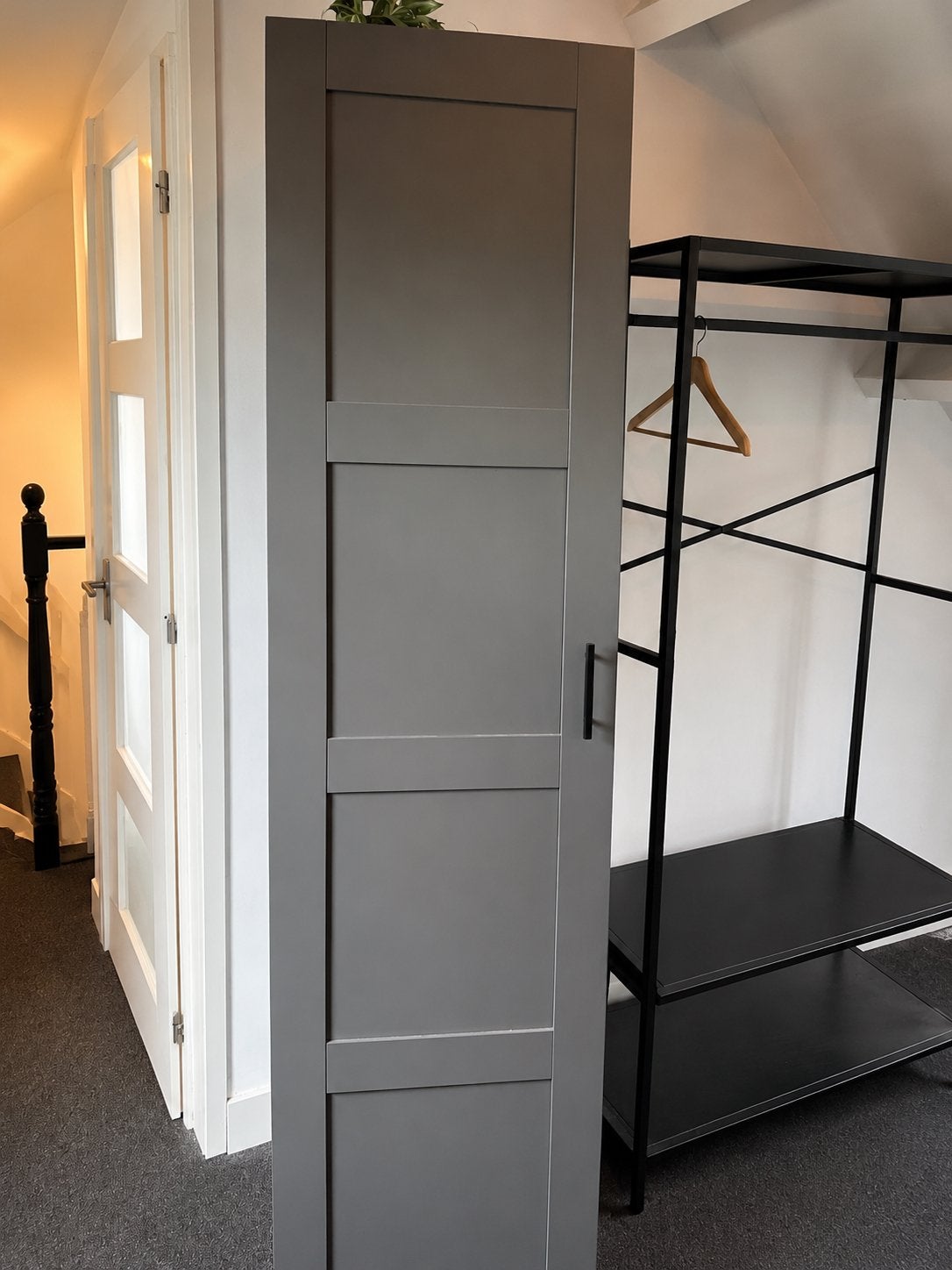 IKEA Pax / Bergsbo kast donkergrijs 50x58x201 cm, Ophalen, Gebruikt, 200 cm of meer, 50 tot 100 cm