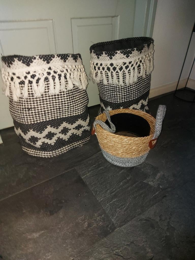 2 grote manden en kleine afrika stijl, Ophalen of Verzenden, Rechthoekig, Riet