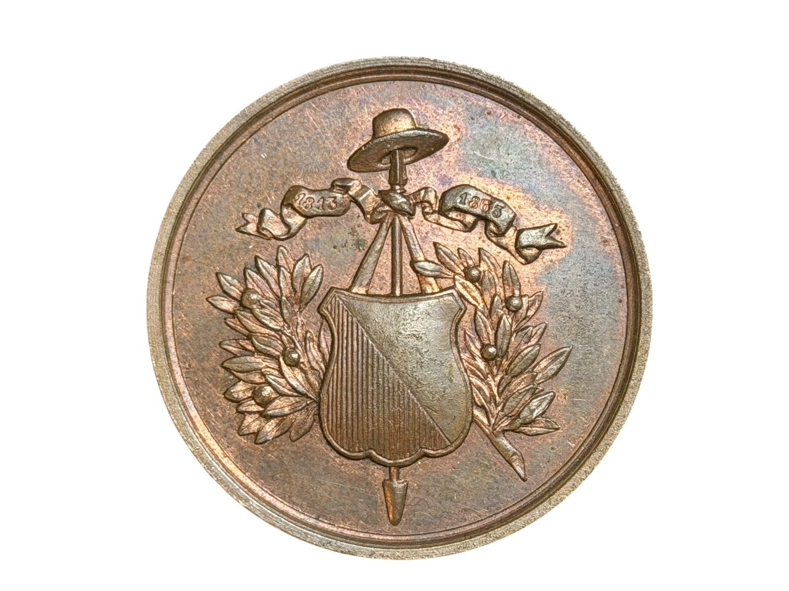 1863 - penning binnenrukken kozakken utrecht in 1813, Verzenden, Overige materialen